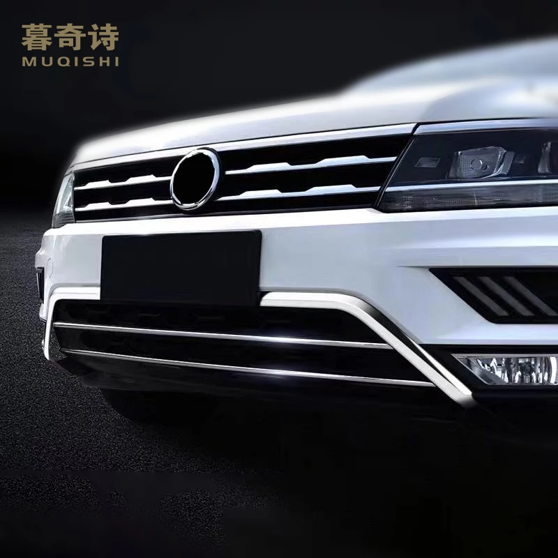 Декоративный чехол на передний бампер для volkswagen tiguan 2017 2020 Внешний решетка