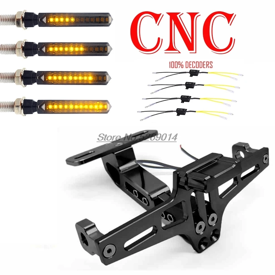 Светодиодный с 100% декодерами CNC алюминиевый чехол для номерного знака мотоцикла