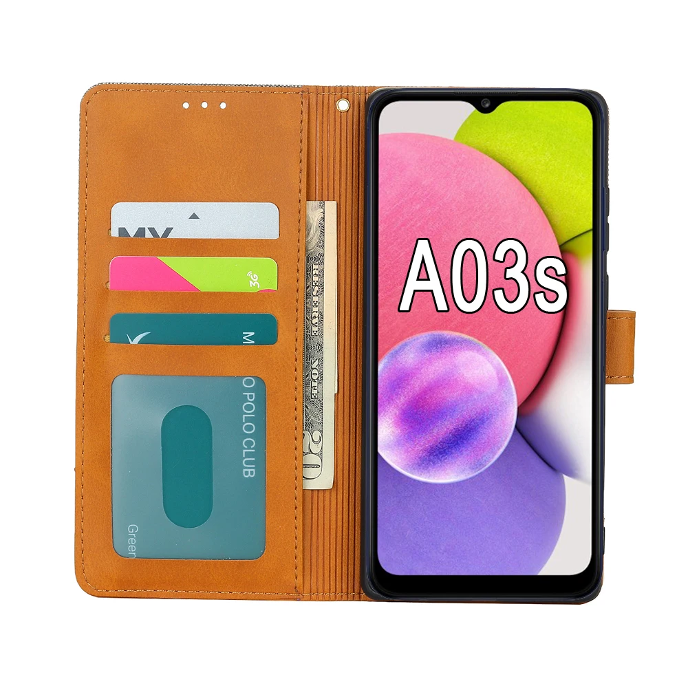 A03S Flip Phone Case For Samsung Galaxy A03s Cover Leather Wallet Stand Shell Etui Book On For Samsung A03s SM-A037M Case Coque