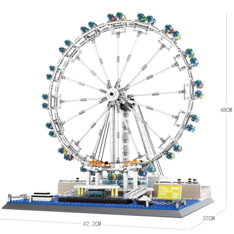 

Architecture City Set London Eye England Ferris Wheel Building Model Building Blocks Educational Bricks Kids Toys Christmas Gift