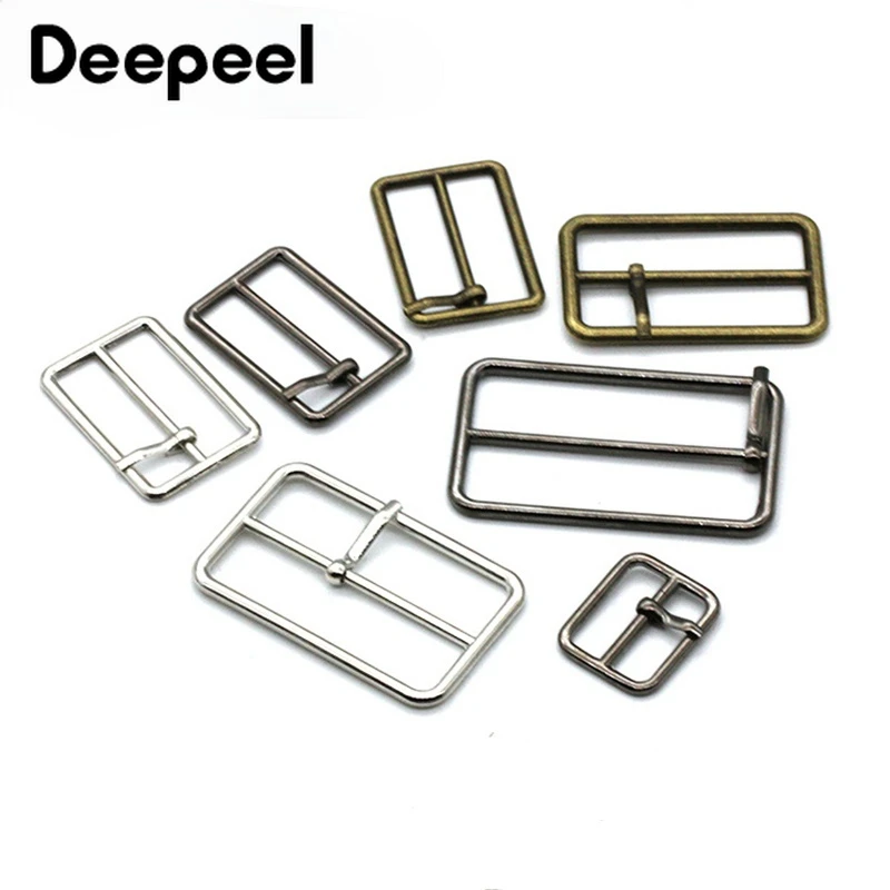 

Deepeel 10pcs 20-50mm Metal Belt Buckle Belt Windbreaker Adjustable Pin Buckles DIY Strap Webbing Slider Hook Adjust Decor Clasp