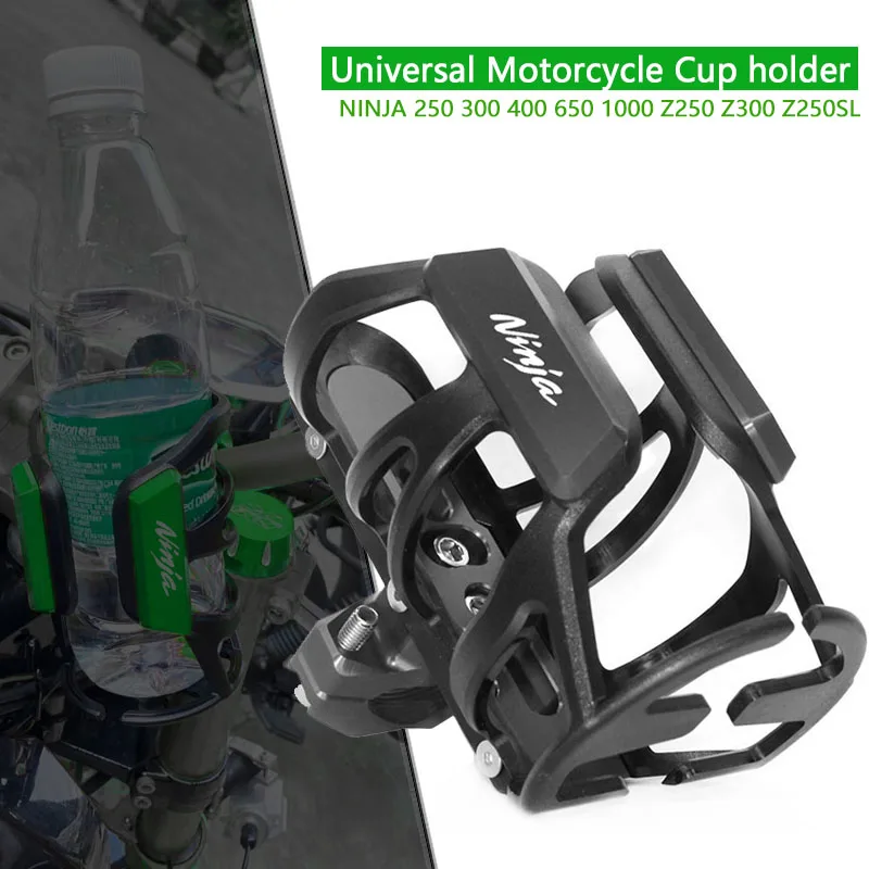 

For Kawasaki Ninja 250 400 300 650 1000 /SX ZH2 ZX6R ZX10R ZX25R ER6N Motorcycle Accessories CNC Water Bottle Drink Cup Holder