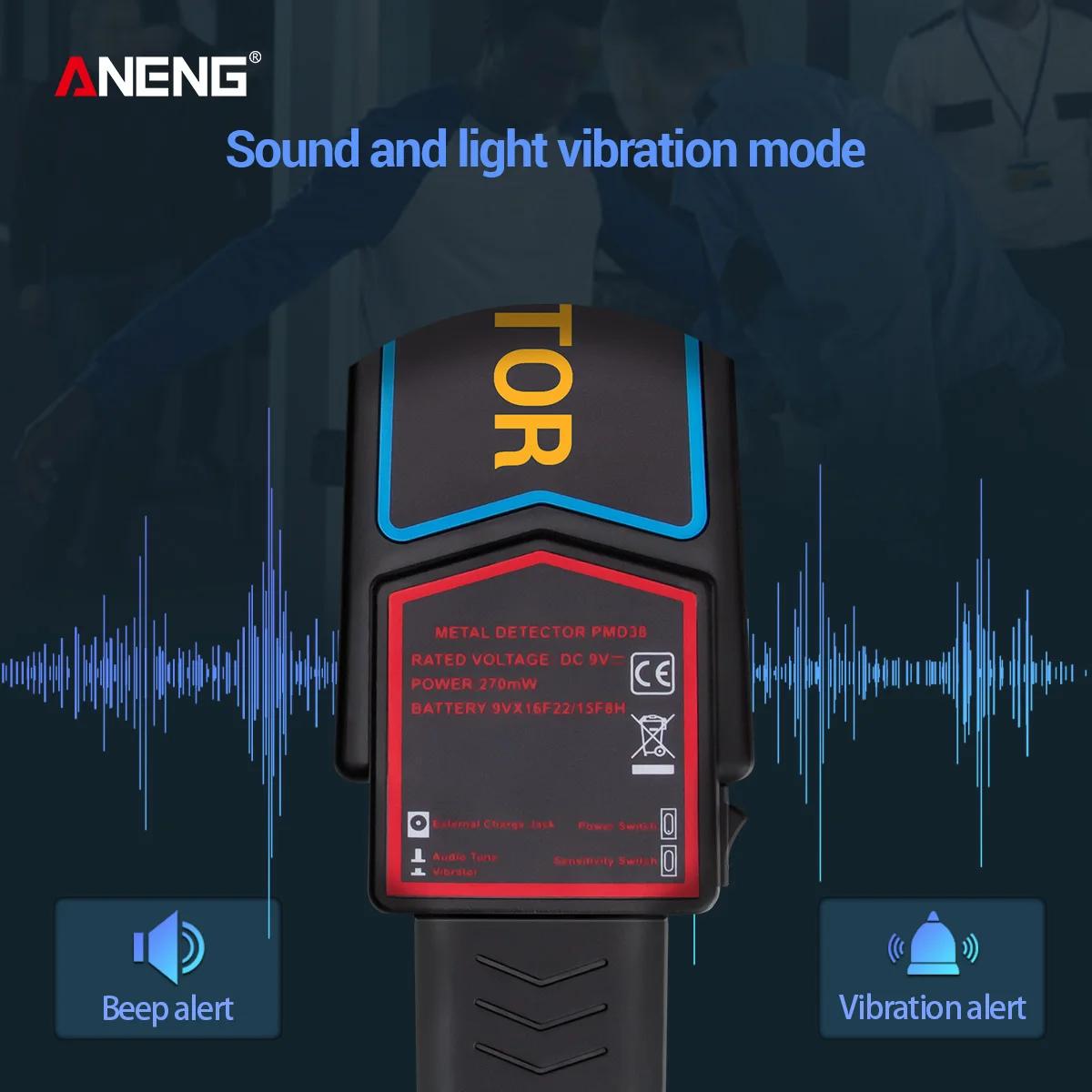 ANENG MD 303B металлоискатель Портативный профессиональный детектор безопасности
