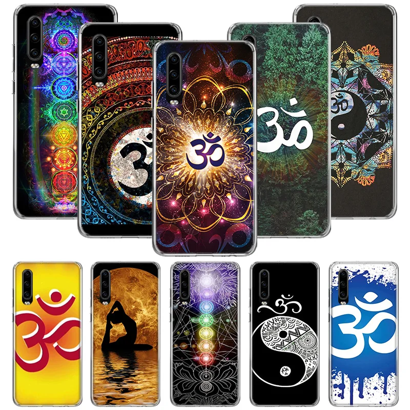 Чехол для телефона Aum Om Yoga силиконовый чехол Huawei P20 P30 P40 P Smart Z + P10 Mate 30 10 20 Lite