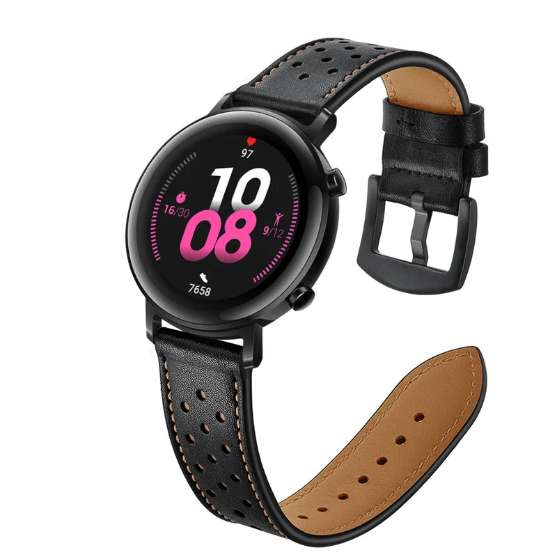 Ремешок кожаный для Huawei Watch GT/GT2 браслет Galaxy watch 46 мм/Gear S3 Huami Amazfit 2/2 S/GTR 47 мм 22 |