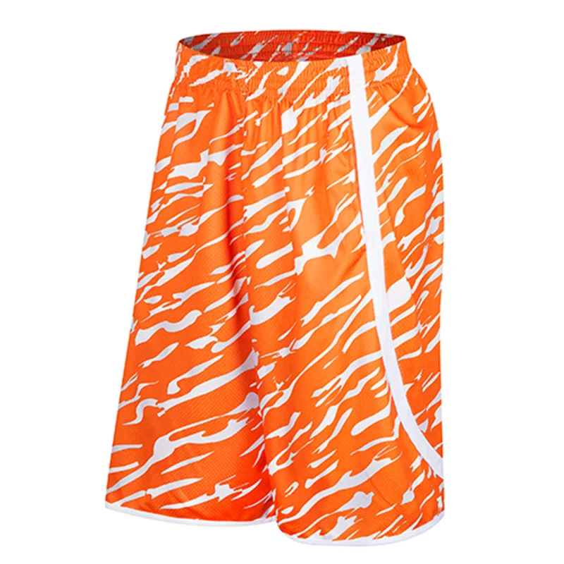 Свободные летние камуфляжные полосатые дышащие шорты до колена с карманами для