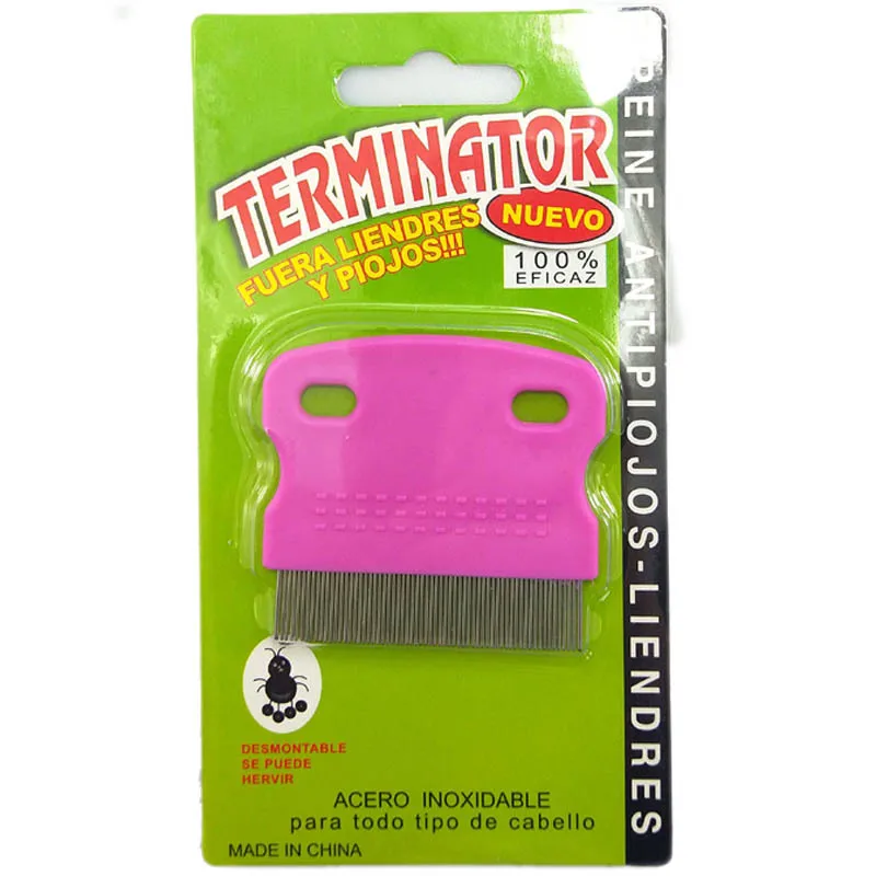 

KOMMILIFE 1pc Stainless Dog Cat Comb Remove Flea Hair Brush Comb For Cats Puppy Dog Comb Random Color Cat Grooming Brush