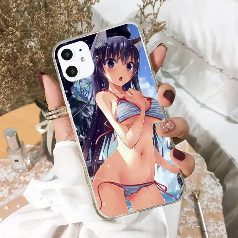 

Sexy anime girl Phone Case For iphone 5s 6 7 8 11 12 XSMAX XR pro plus mini se2020 Cover Fundas Coque
