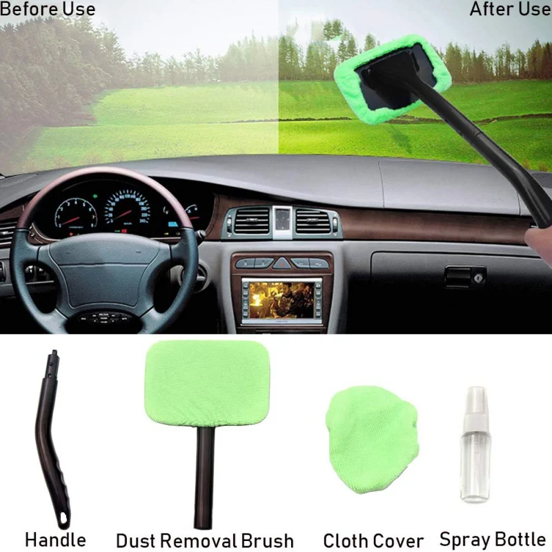 Автоочиститель для окон лобовое стекло ветровое микрофибра щетка мытья