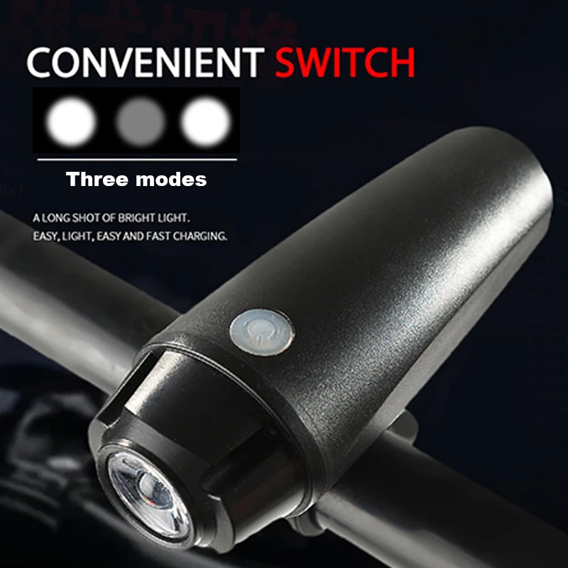 Передний светодиодный фонарь для велосипеда водонепроницаемый с зарядкой по Usb