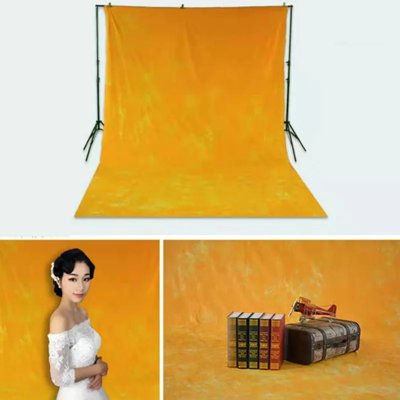 

DAWNKNOW Yellow Pro Tie Dyed Cotton Backdrop Handmade Old Master Painting Photography Background Adult Wedding Photo Studio