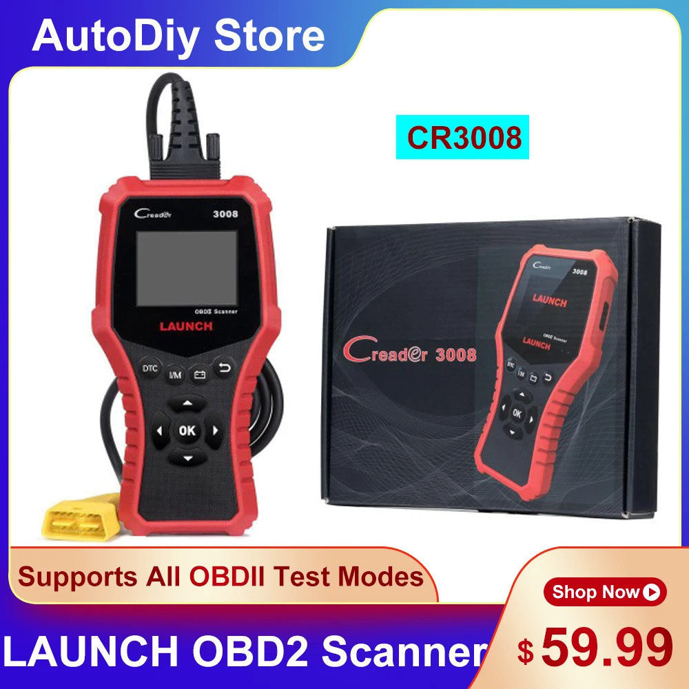 Автомобильный сканер Creader CR3008 OBD2/EOBD универсальный диагностический считыватель