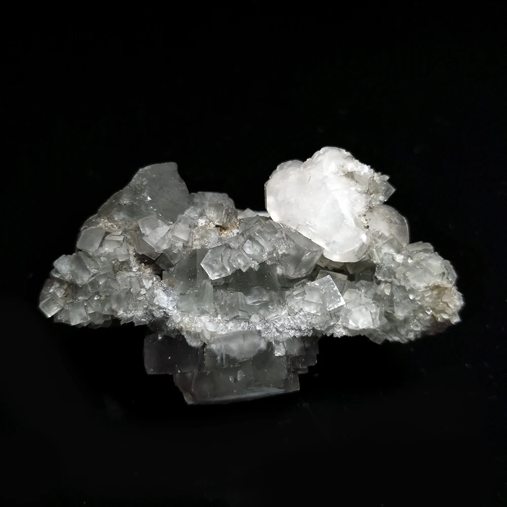 

79g Natural Stone Calcite and Green fluorite Mineral Crystal Specimen Home Decoration From Hunan Province China A4-1