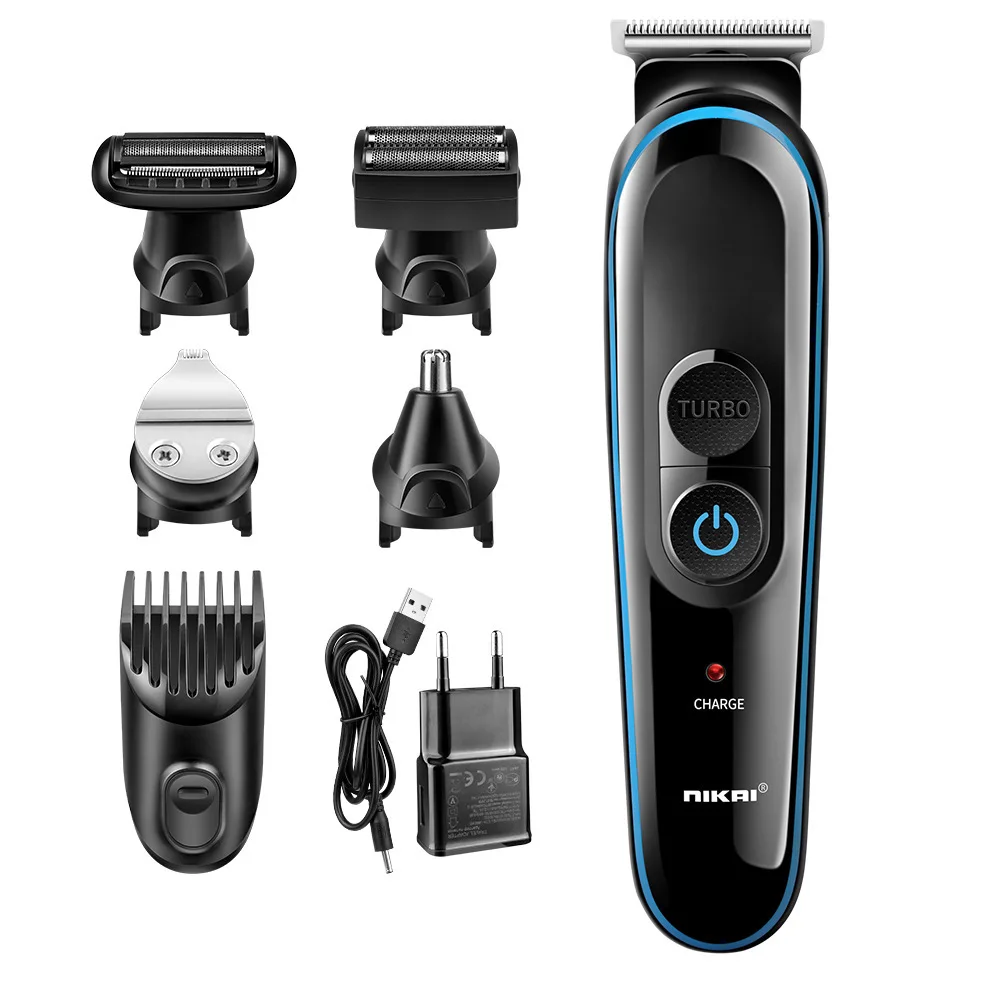 

5 In 1 Professional Electric Hair Clipper USB Rechargeable Nose Hair Shaver Beard Trimmer Home Salon Barber Hair Cutting Machine