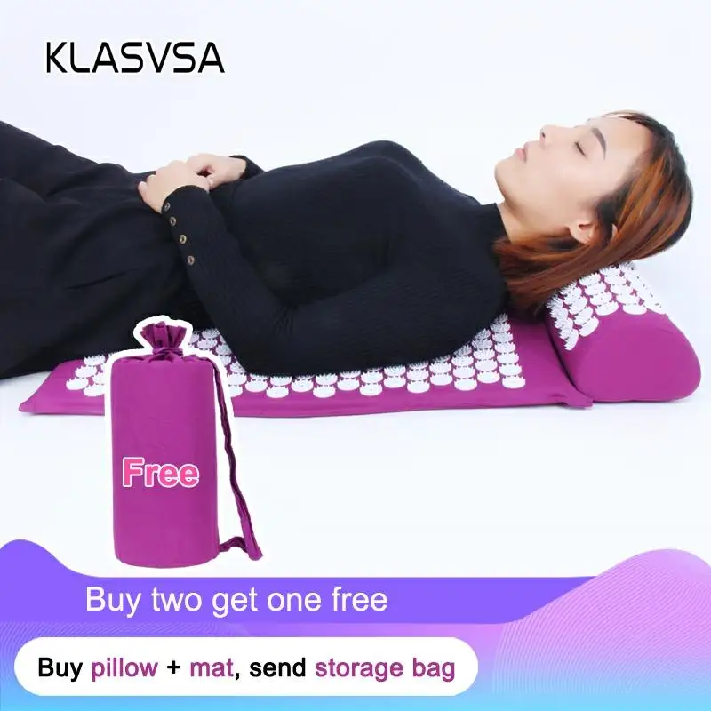 Коврик для акупрессуры облегчения боли в спине акупунктурный йоги с массажной