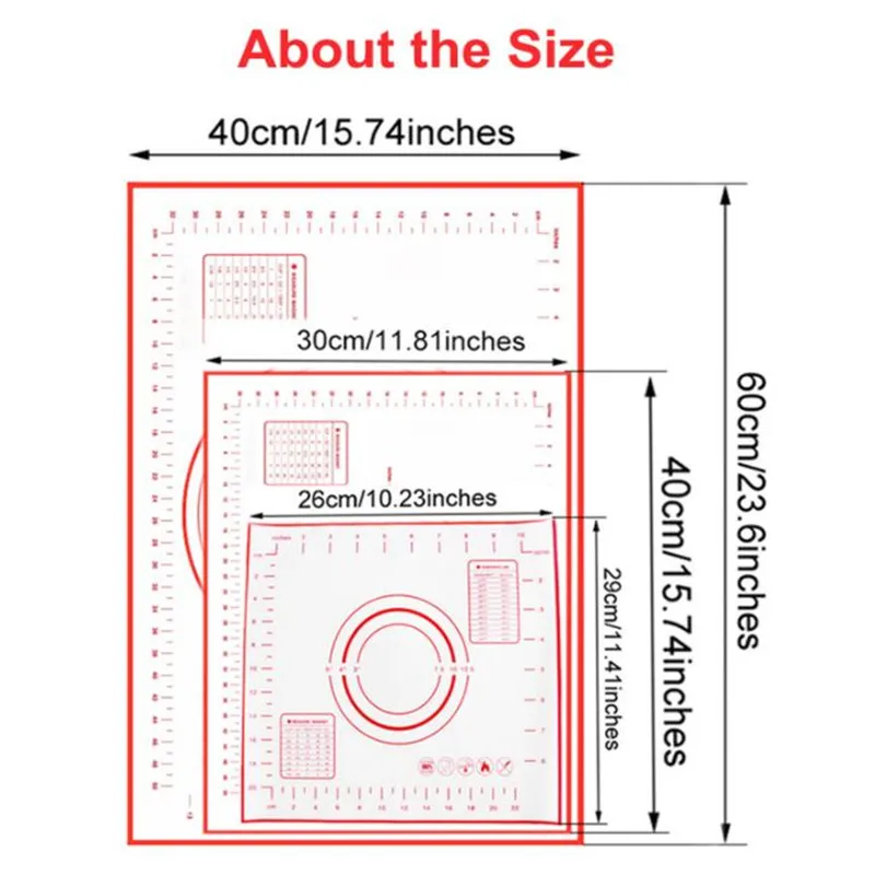 Кухня Инструменты для тортов силиконовый коврик замеса теста выпечки мат