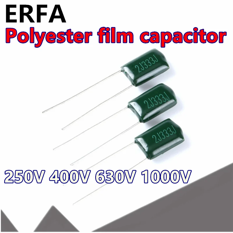 

20pcs Polyester film capacitor 2A 100V 120nF 150nF 220nF 330nF 470nF 2A124J 2A154J 2A224J 2A334J 2A474J