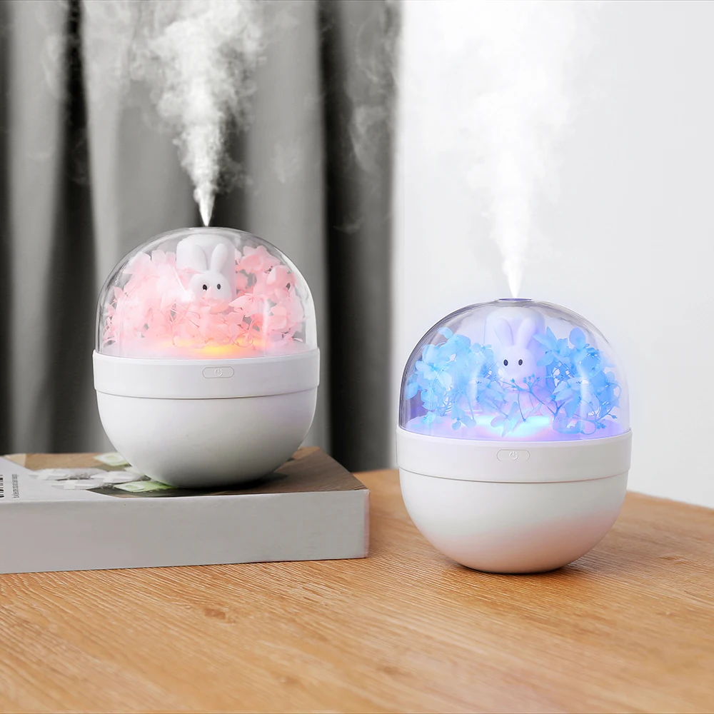 

Sweet Rabbit Humidifier Wireless Rechargeable Aroma Essential Oil Diffuser 800mAh Battery Built- in Air Fogger Atmosphere Light