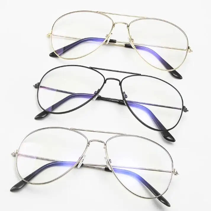 Модные Классические оптические очки для мужчин и женщин в металлической оправе с