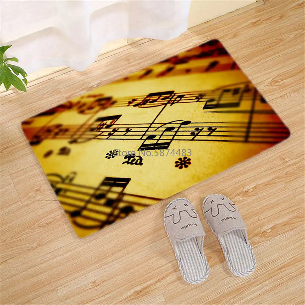 Домашний Декоративный дверной коврик пианино клавиатура музыкальные ноты