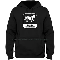 land seahorse funny men women hoodie sweater 6xl big size cotton slogan water logan horse tage land joke sea fun age ny funny