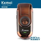 Kemei-Q788 портативный электробритва 3D двойной плавающий триммер для бороды, Мужская перезаряжаемая электрическая бритва с лезвием из нержавеющей стали