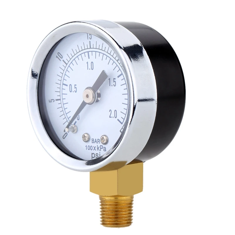 0-30PSI Air Compressor Gauge 2 Inch Face Side Mount 1/8 NPT Compressed Hydraulic Pressure Tester Measurer | Инструменты