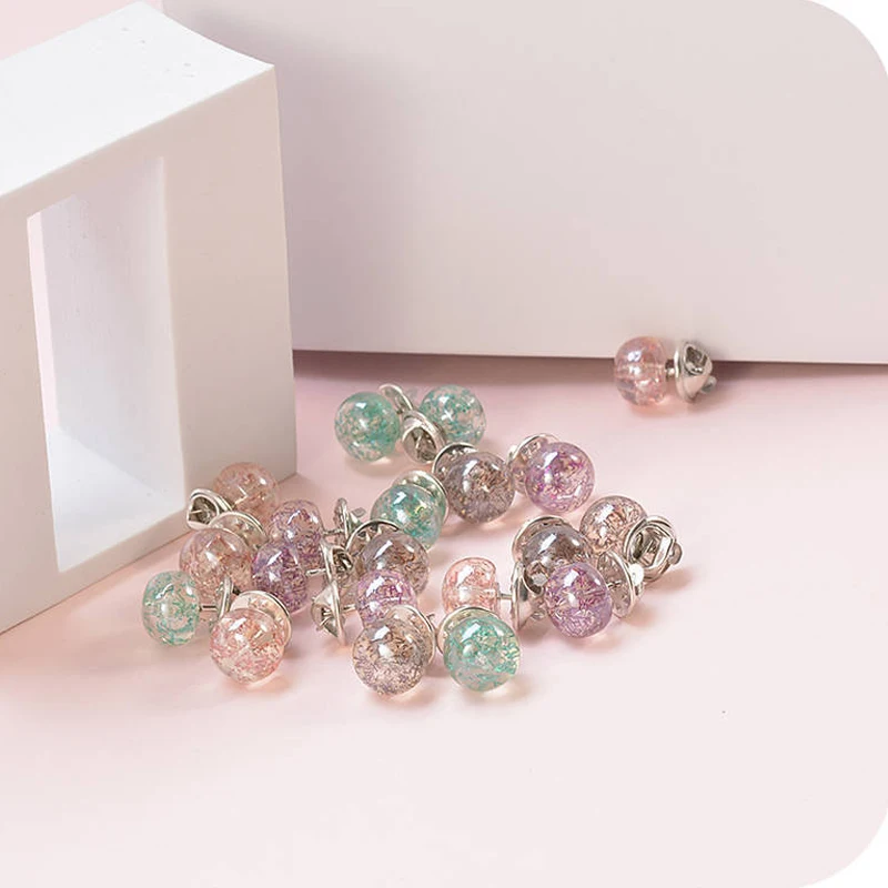 Transparent Gem Color Brooch Female Fashion Korean Jewelry Simple Clothes Fixed Small Buttons Scarf Bag Hat Pin Buckle Brooches |