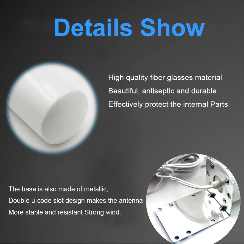 3G 4G Antenna SMA-M Outdoor Antenna with 10M Meter SMA Male CRC9 TS9 Connector for 3G 4G Router Modem