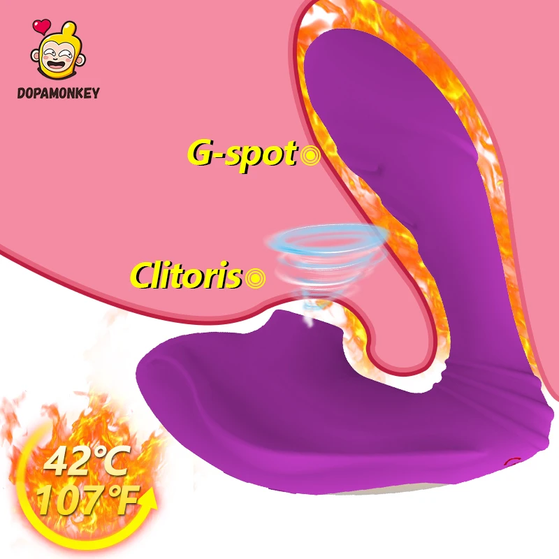 Сосущий клитор носимый вибратор для женщин вибрирующий нагревающий