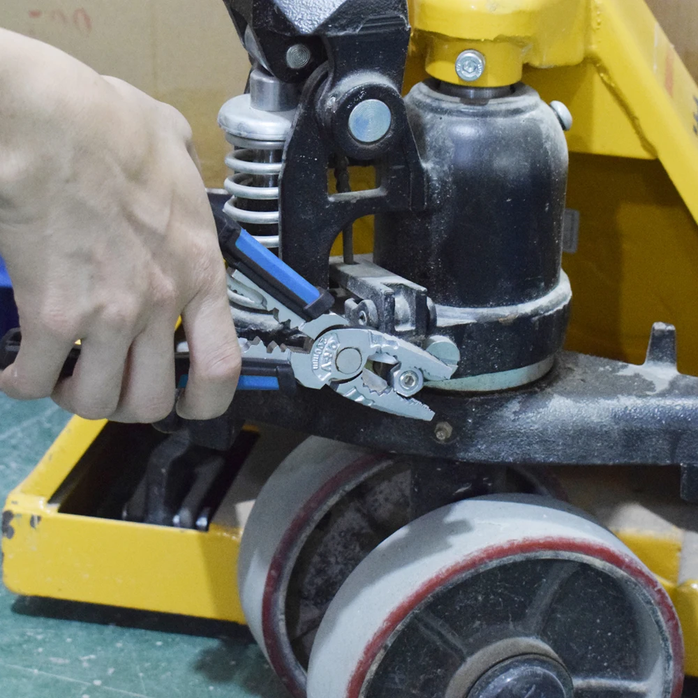 

NEWACALOX 8'' Multitool Wire Pliers Long Nose Pliers Jewelry Making Hand Tools Wire Cutter Wire Stripper Crimping Tool for Home