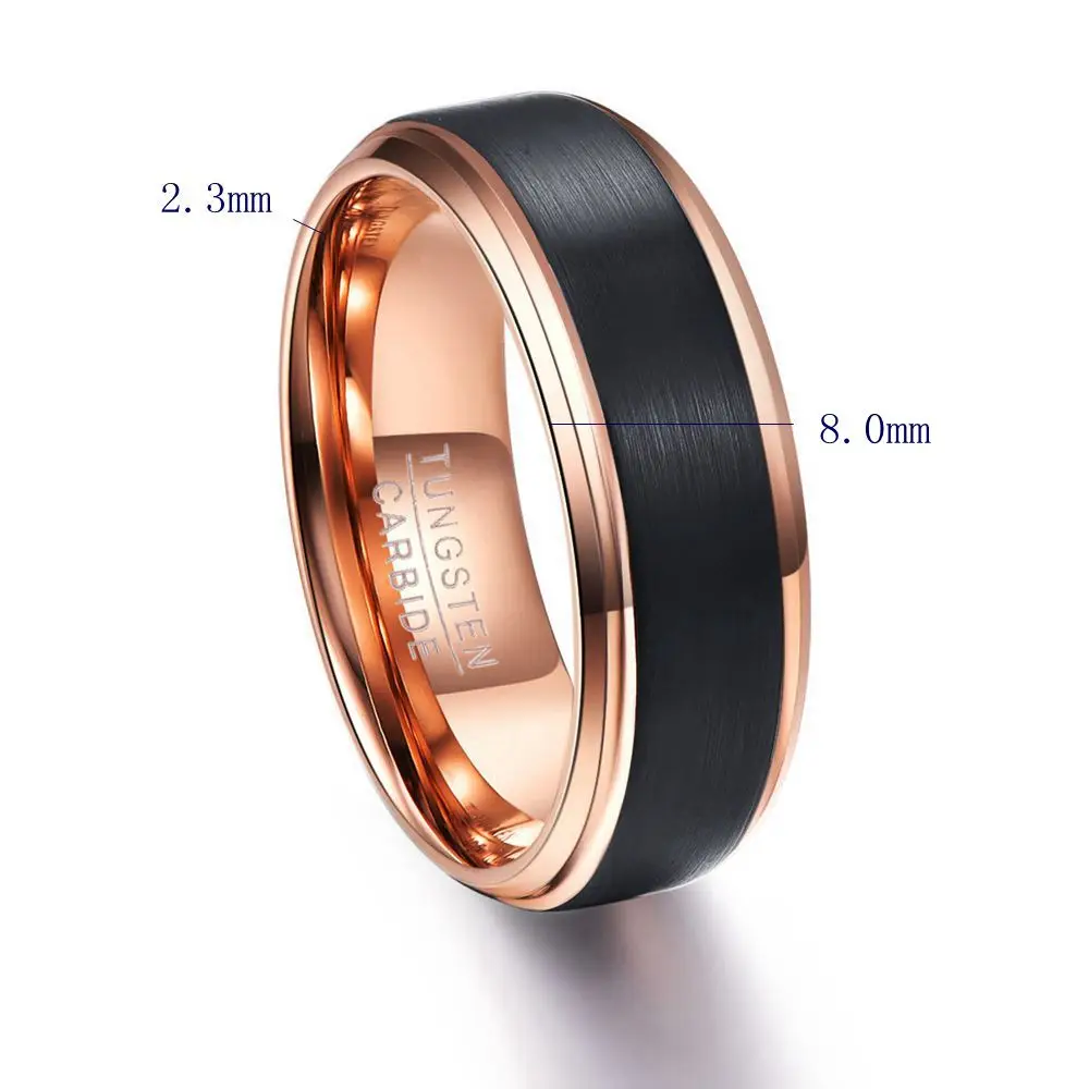 Вечерние ское кольцо из карбида вольфрама золотистое черное|party ring|ring dropsmen ring |