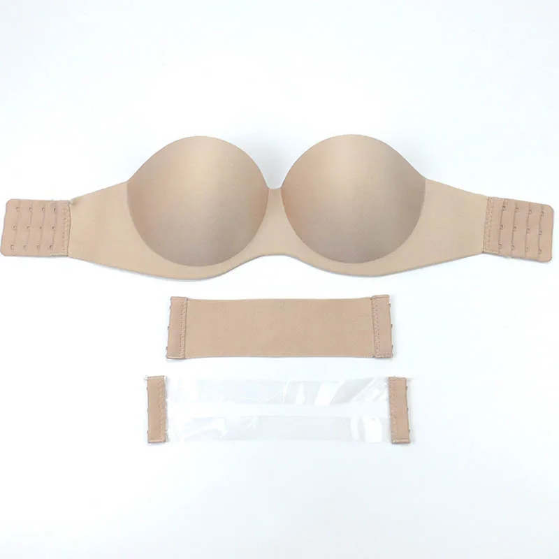 Бюстгальтер женский с чашками пуш ап пикантный силиконовый Бралетт без бретелек