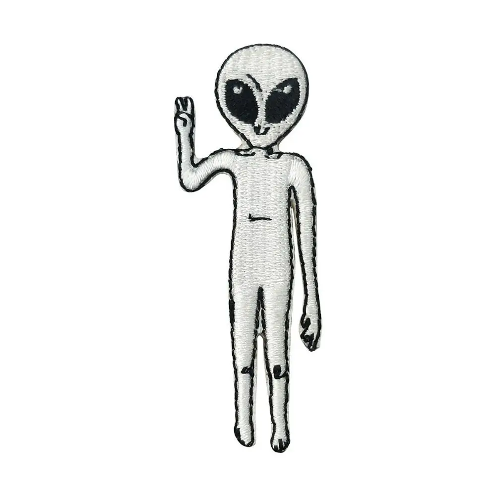 Нашивки с вышивкой инопланетянина миниатюрные нашивки на груди для детей и