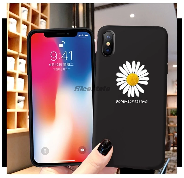Ricestate Дейзи цветок чехол для iPhone 11 Pro X XR XS MAX iphone 6 6s 7 8 Plus SE 2020 матовая задняя крышка
