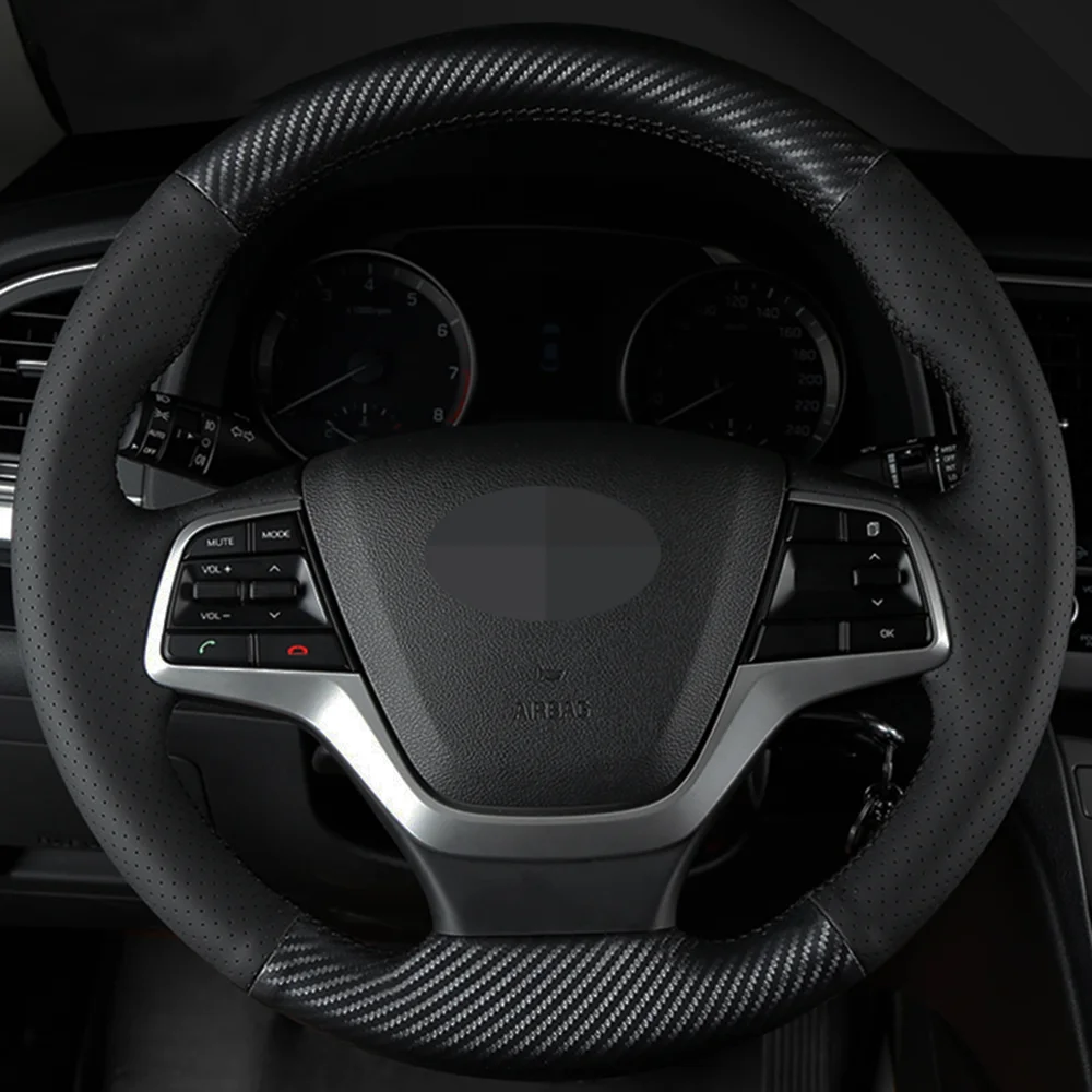 Чехол рулевого колеса автомобиля сделай сам углеродное волокно черная кожа для