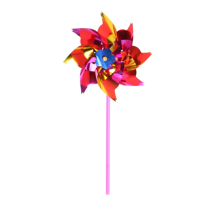 

10Pcs Plastic Windmill Pinwheel Wind Spinner Kids Toy Garden Lawn Party Decor R9JD