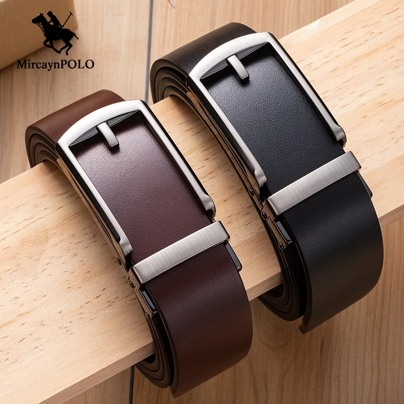 MircaynPOLO Mens Alloy Smooth Buckle Belts Hight Quality Luxury Brand Belt For Male Fashion Business Waistband Designer Strap