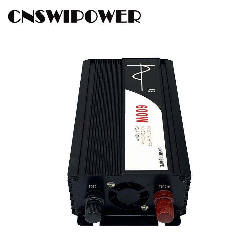 600 Вт Чистая синусоида солнечный инвертор переменного тока DC 12V 24V 48V к переменному току 110V 220V(Пиковый 1200 Вт