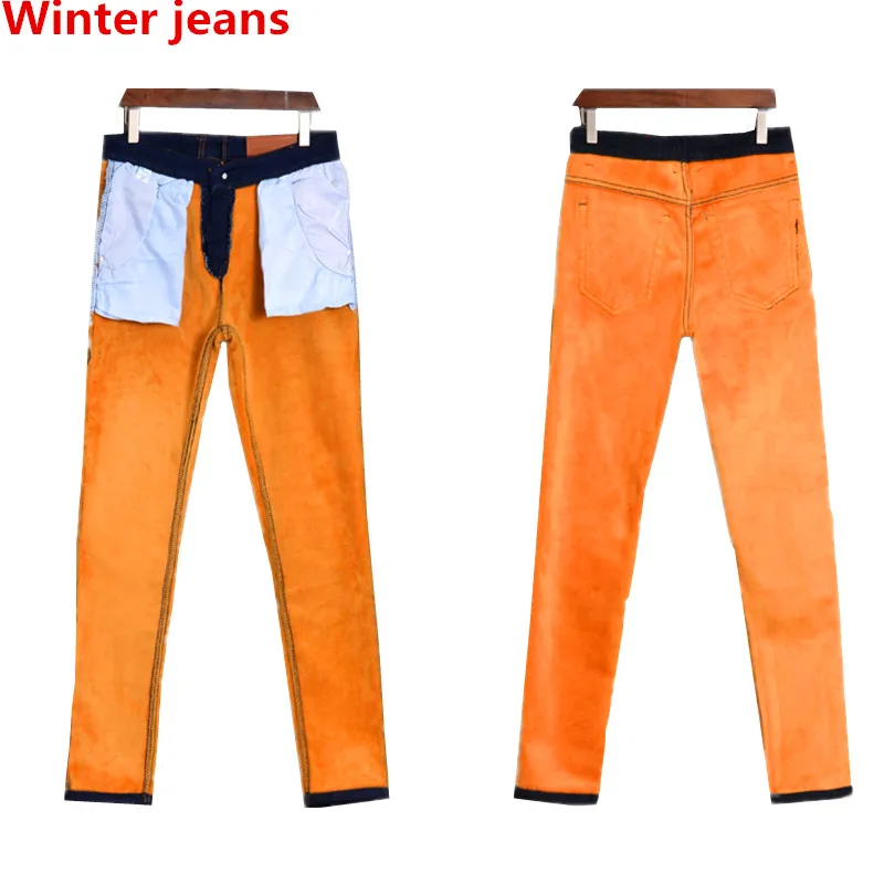 

Pure Color Men Jeans Blue Small Stretch Denim Pant, Autumn and Winter New Young Male Slim Fit Trousers Fashion,Pantalones Hombre