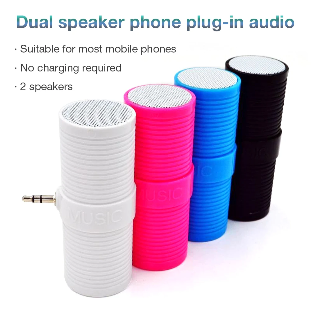 

3.5mm in-line stereo mini speaker portable speaker MP3 music player speaker for mobile phones and tablets