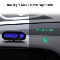 new multifunction high precision clock inside and outside car temperature battery voltage monitor panel meterclock time reminder