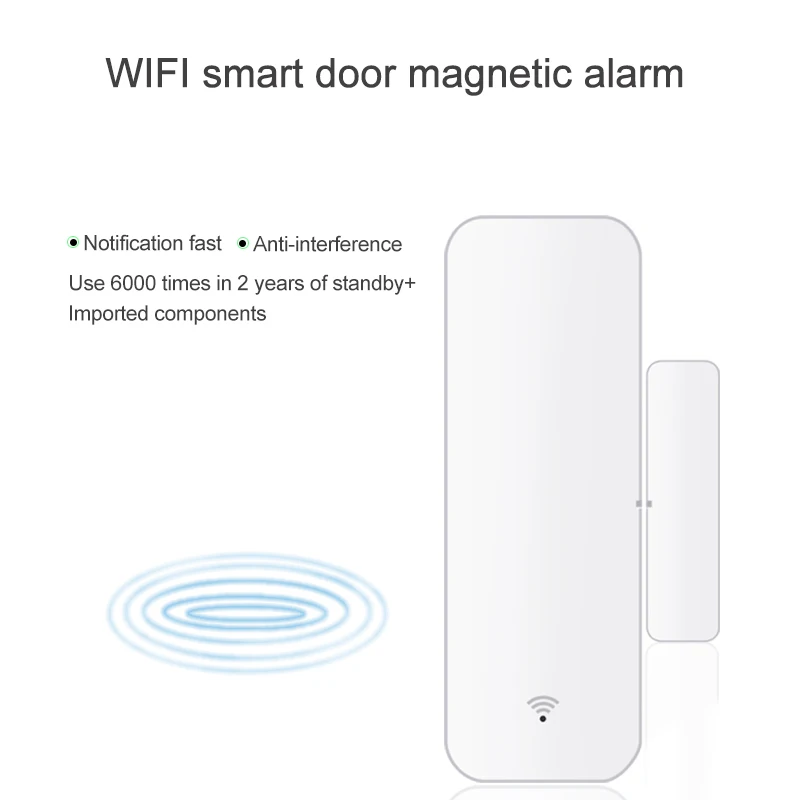 Tuya smartlife WIFI двери/окна открытые/Закрытые детекторы Wifi уведомления оповещения