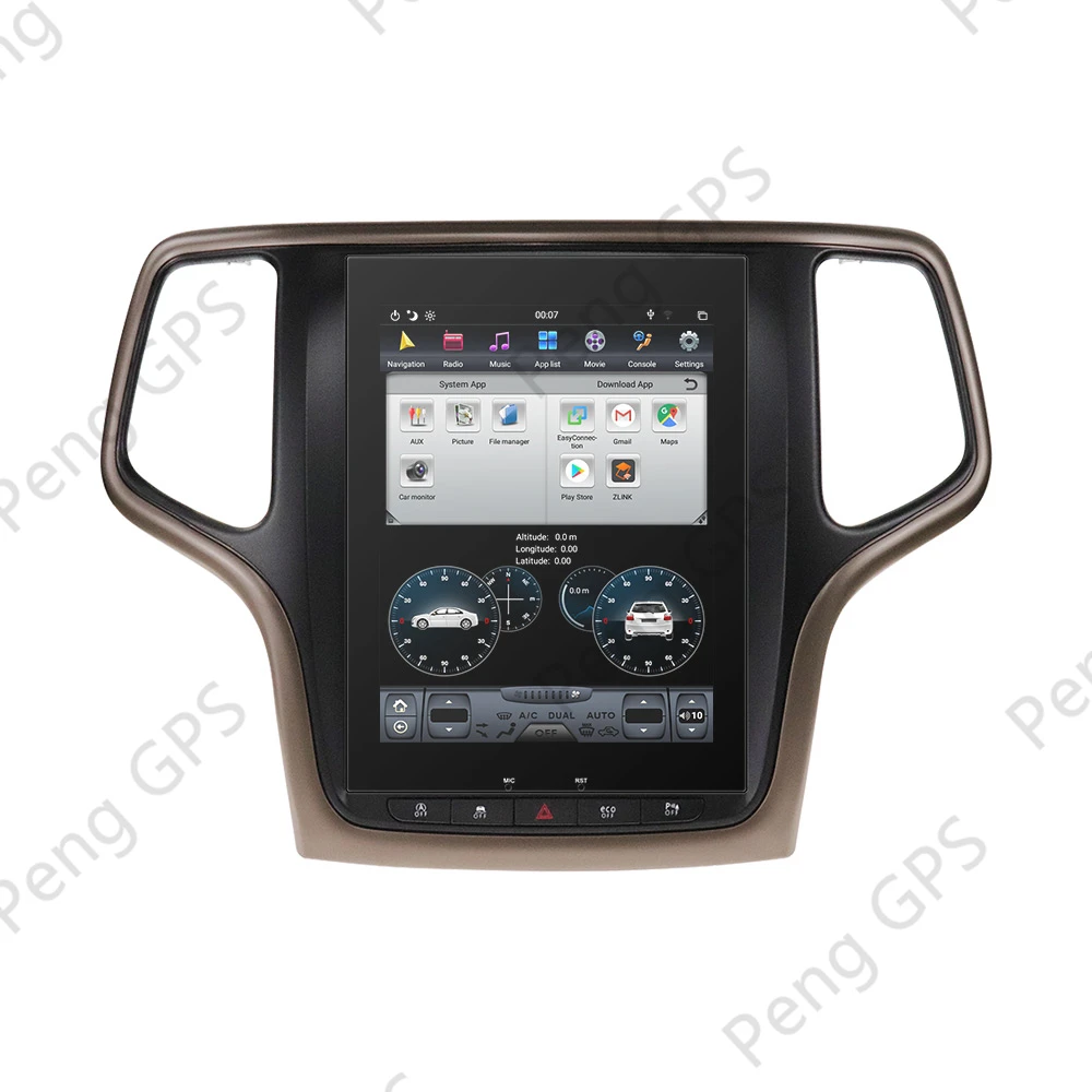 

Tesla Car Stereo Android Radio For Jeep Grand Cherokee 2014-2018 DVD Player Touchscreen GPS Navigation Carplay 4+128G Multimedia