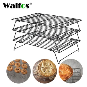 Сетчатый охлаждающий лоток WALFOS, 3 слоя, для духовки, выпечки, пиццы, хлеба, барбекю, держатель печенья