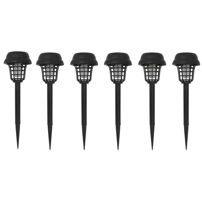 

6PCS Solar Powered LED Outdoor Yard Garden Lawn Light Waterproof Anti Mosquito Insect Pest Bug Zapper
