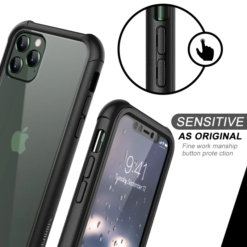 Грандевер Жесткий Чехол для iPhone 11 pro XS Max чехол с защитой экрана PC TPU силикон 360