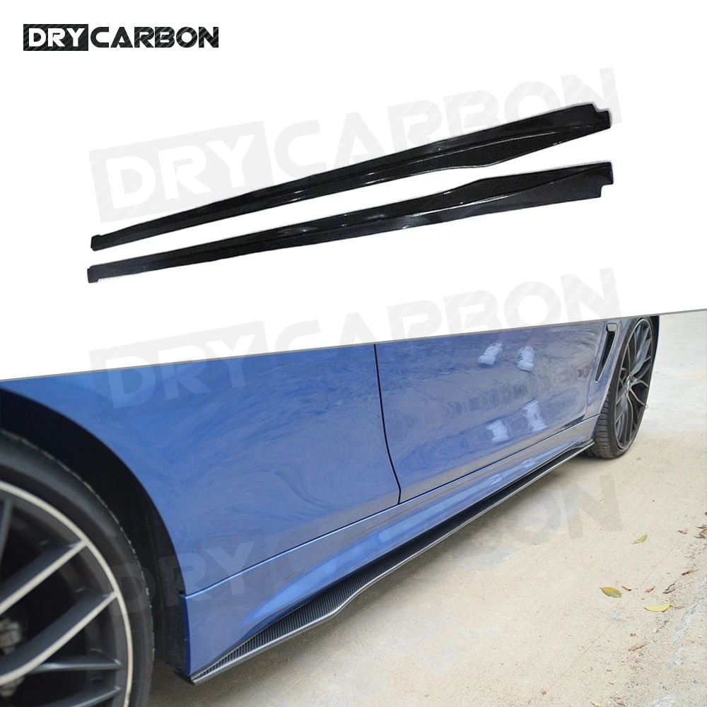 

Dry Carbon Fiber Side Skirts Door Bumper Lip Aprons for BMW 4 Series F32 M Sport Coupe 2014-2018 Car Styling