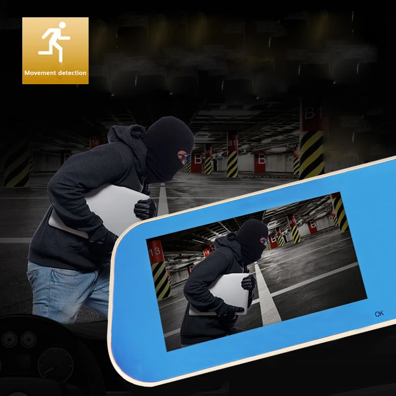 

Full HD 1080P Car Dvr Camera Auto 4.3 Inch Rearview Mirror Digital Video Recorder Dual Lens Registratory Camcorder Automatic DVR