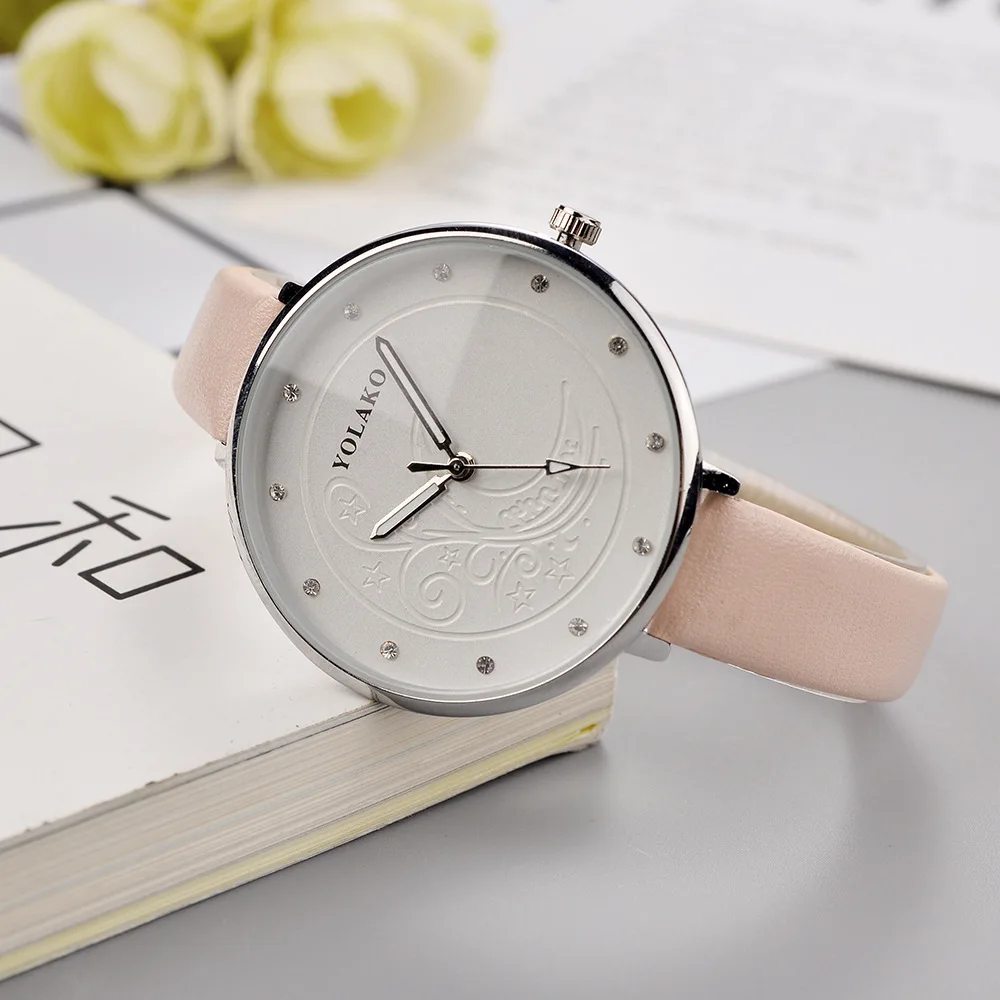 Женские романтичные кварцевые наручные часы с Луной и небом кожаные женские